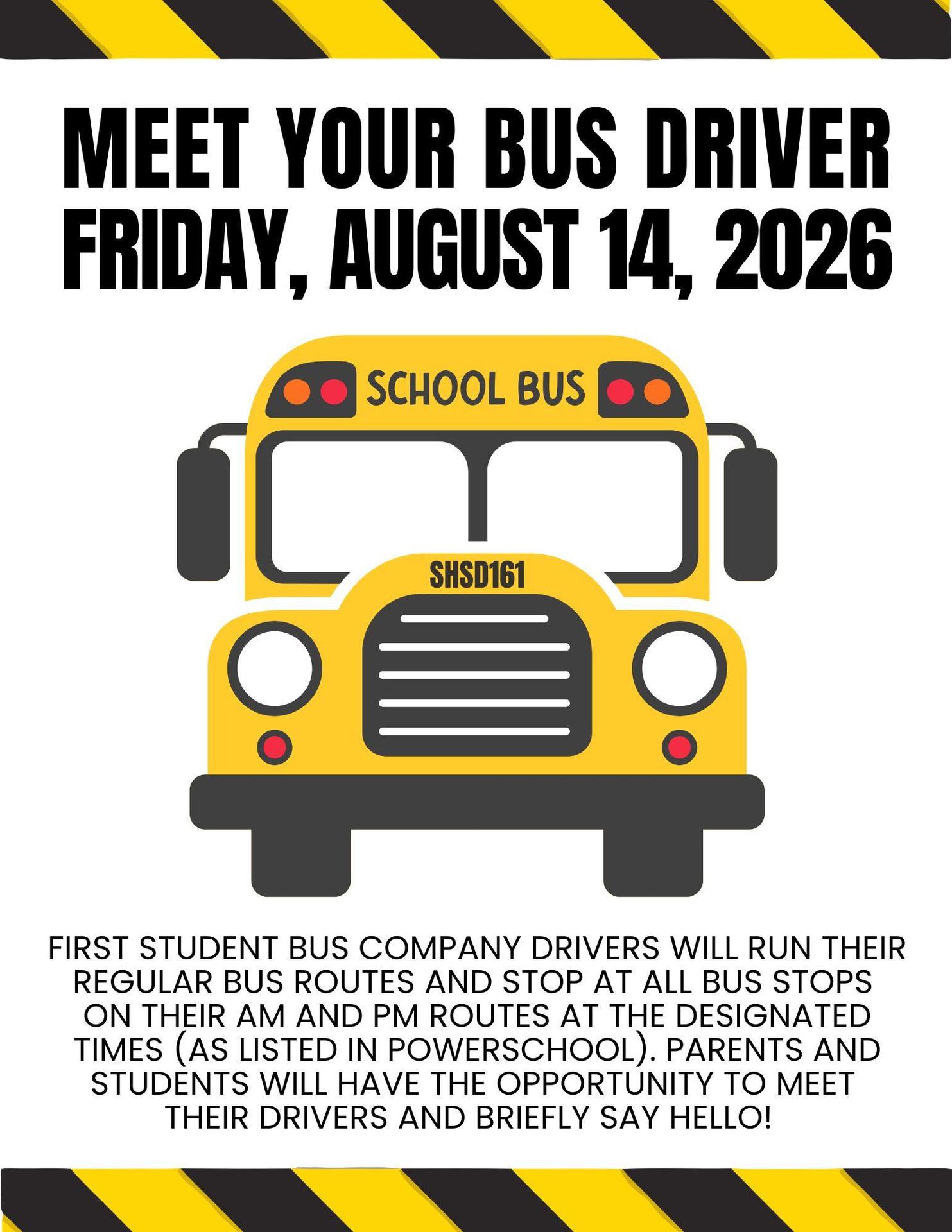 Bus Driver Meet and Greet 8/14/2026