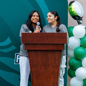 Students speak at ribbon cutting ceremony