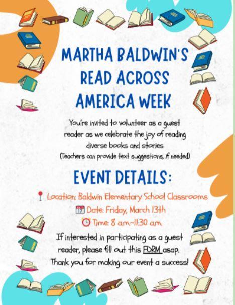Baldwin Read Across America Week - 3/9 - 3/13 Featured Photo