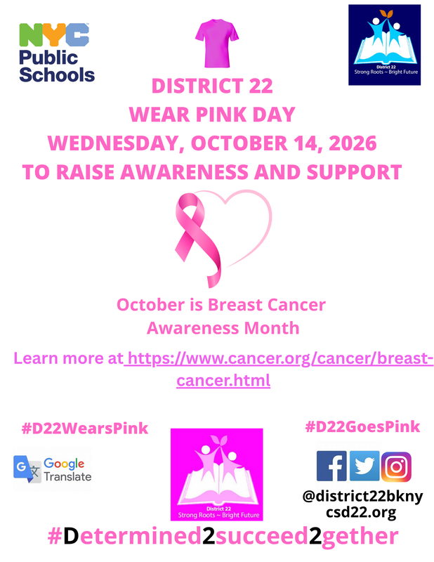 DISTRICT 22 WEAR PINK DAY