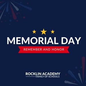 No School Memorial Day. STars and red banner