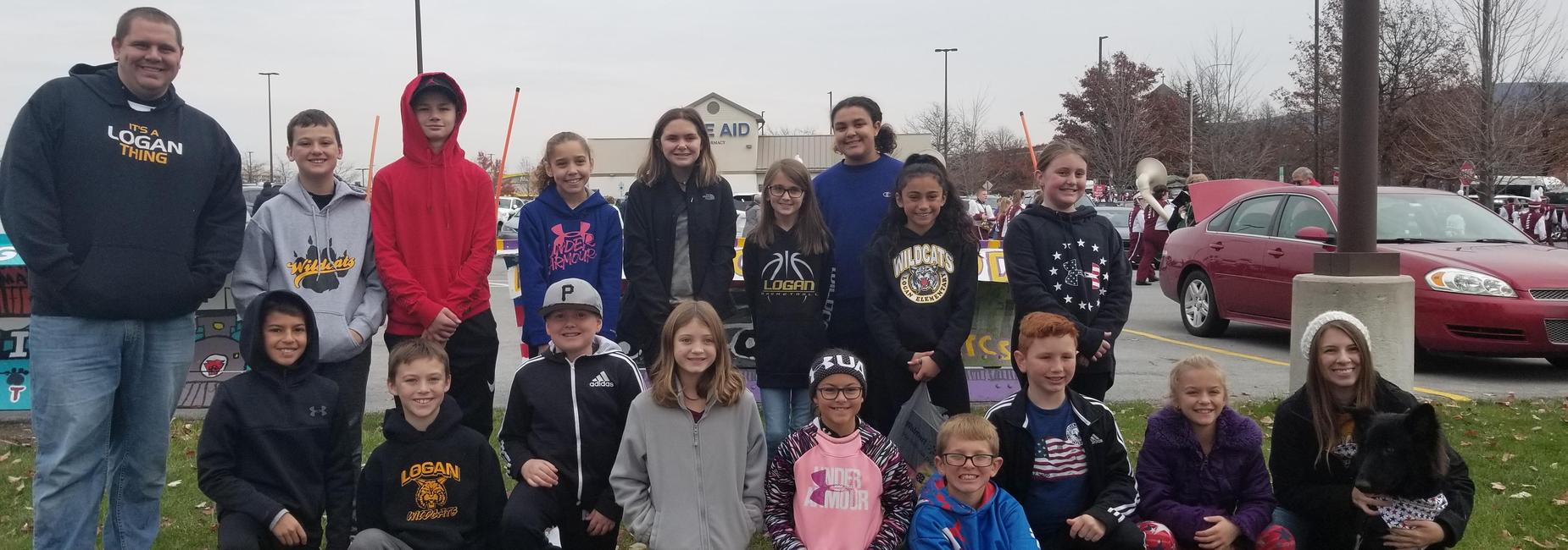 Student Council honor and support Veterans during the Veteran's Day Parade.