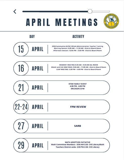 April Meetings
