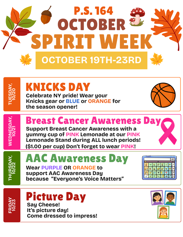 Spirit week flyer