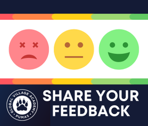 Red yellow and green faces with GVA North logo and Share Your Feedback