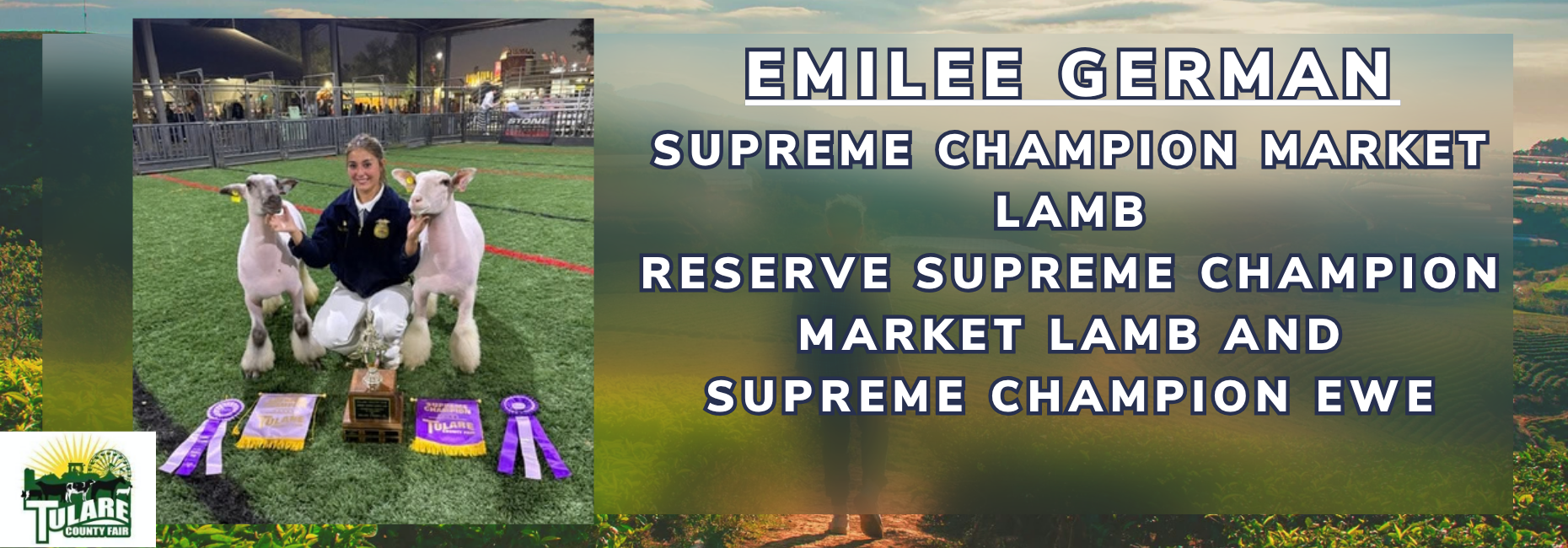 Emilee German- Grand champion FFA Tulare Fair