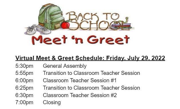 Grades 1-6 Virtual Meet & Greet
