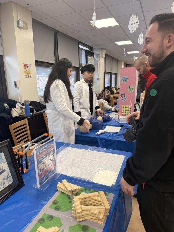 students in lab coats