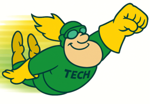Super Tech flying guy