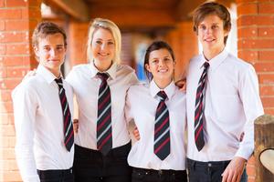 Students in the uniform
