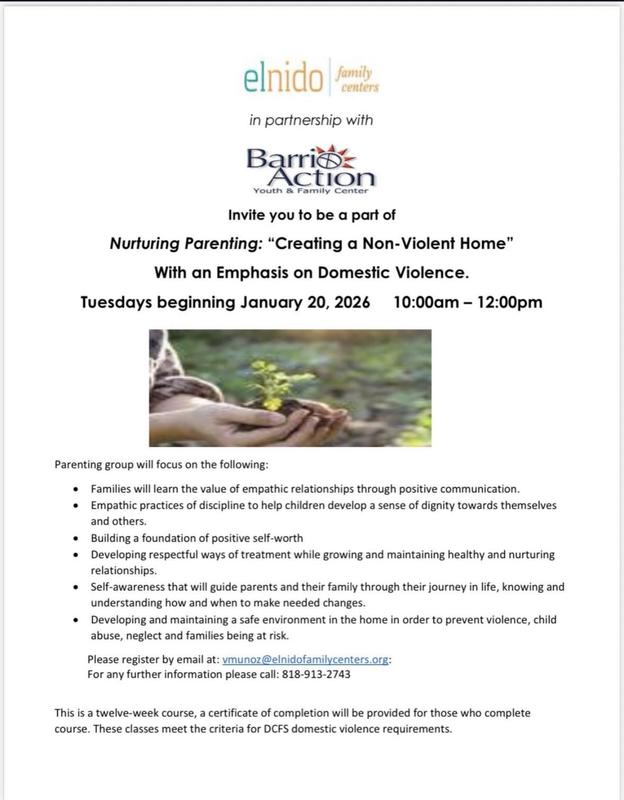 Nurturing Parenting: "Creating a Non-Violent Home" With an Emphasis on Domestic Violence.