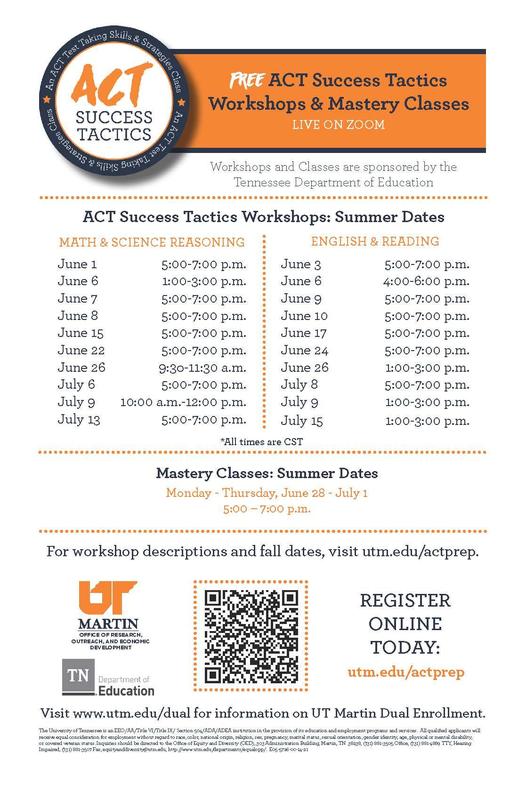 Free ACT Success Workshops