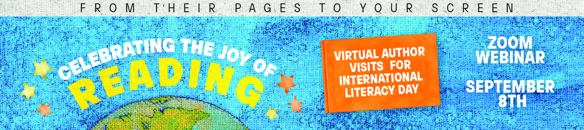 Celebrating the Joy of Reading virtual author visits for International Literacy Day