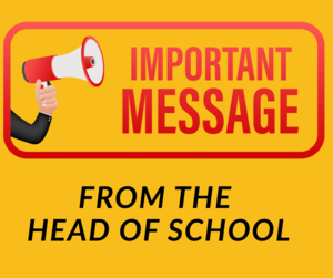 Important message head of School