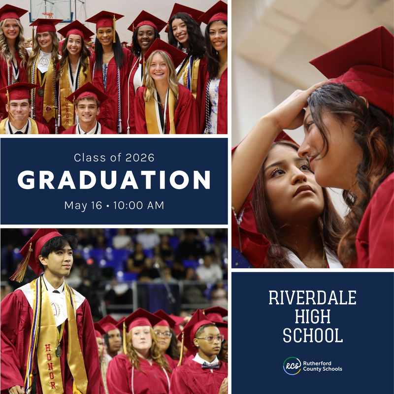 High school graduates in cap and gown