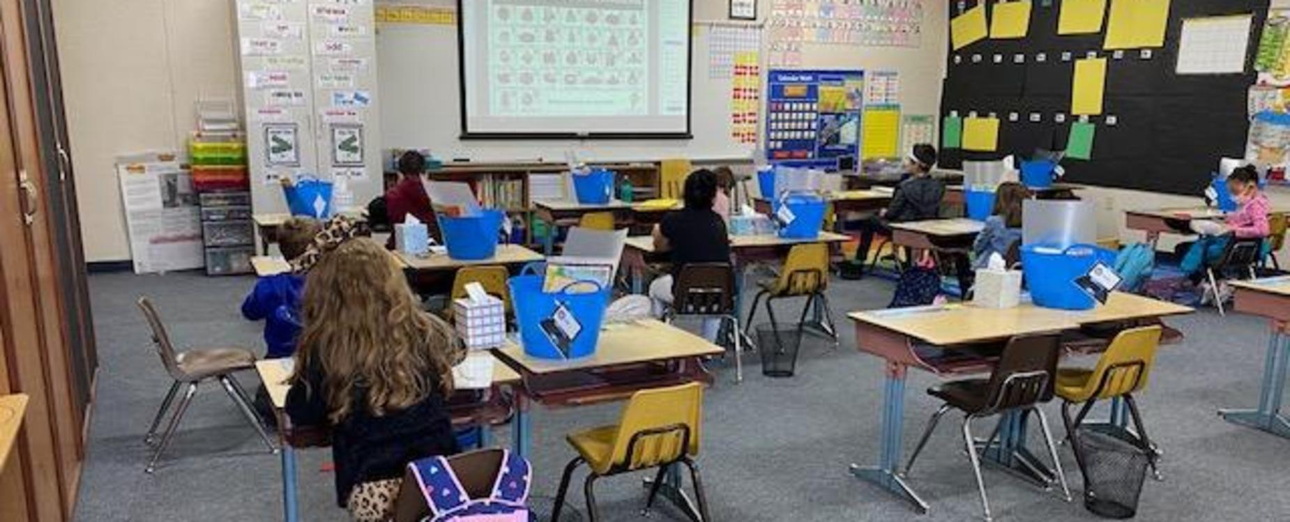 students in class