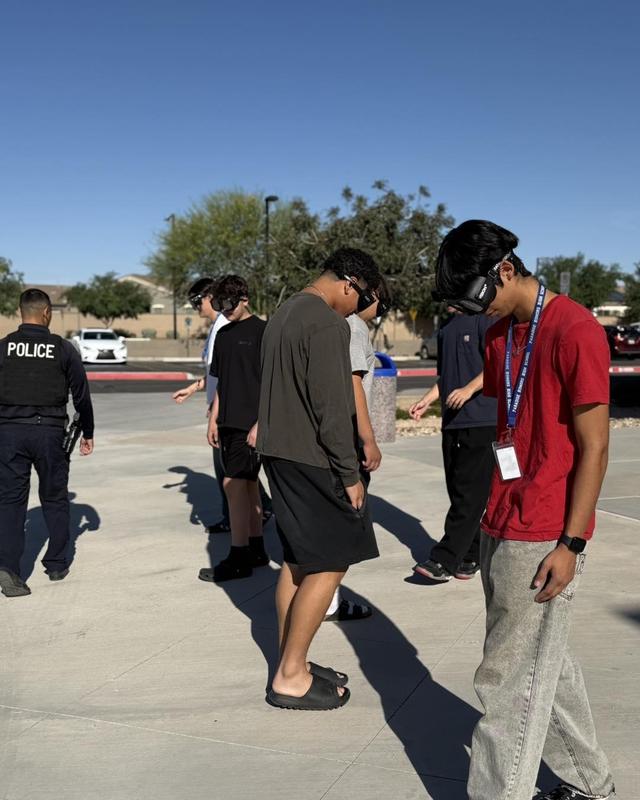 photo of students walking
