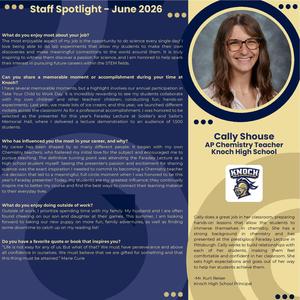 june staff spotlight - cally shouse