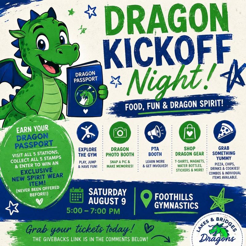 Dragon Kick-Off - August 9 at Foothills Gymnastics