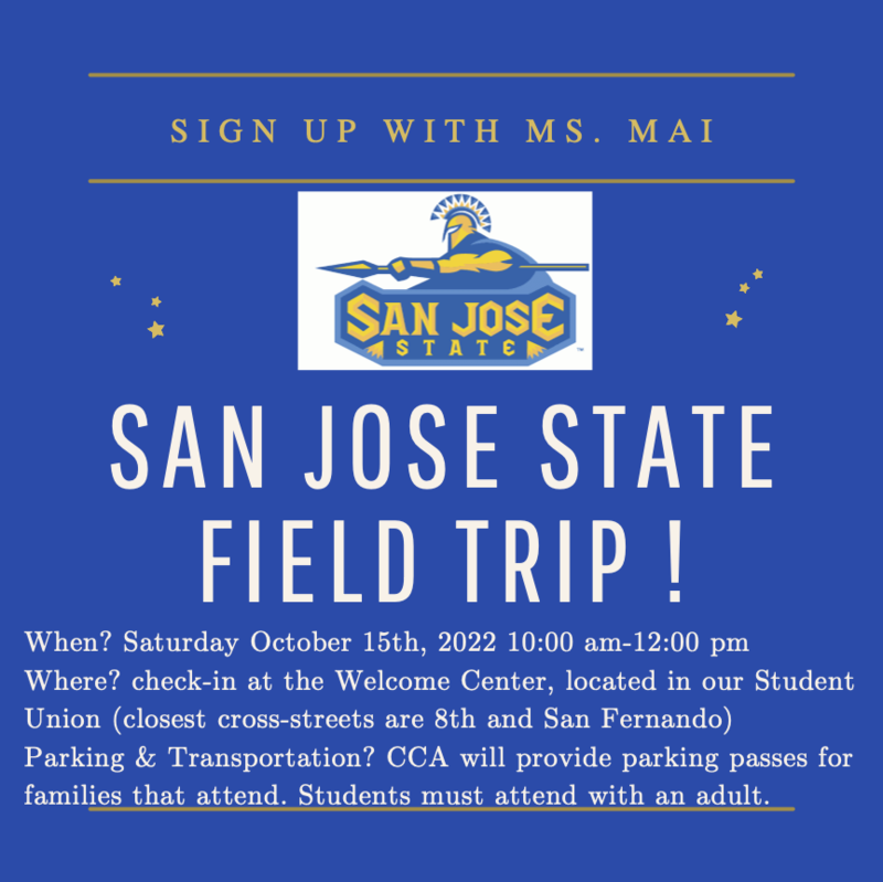 SJSU field trip advertisement