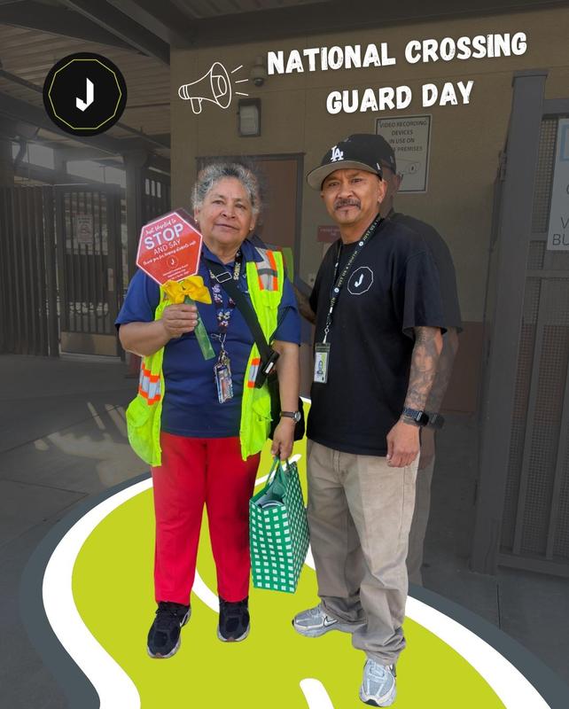 10 crossing guards received a keepsake stop sign and a gift bag with crossing guard essentials as a small token of our big appreciation.