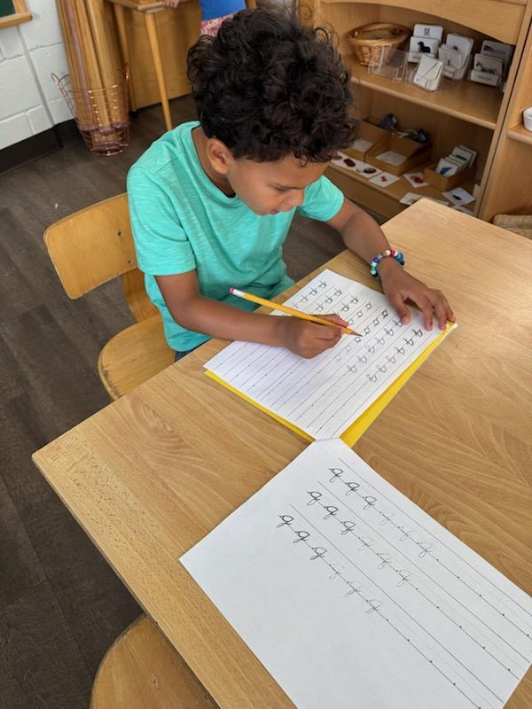 Title: Cursive Writing Description: Jeremiah is practicing his cursive writing technique (Language).