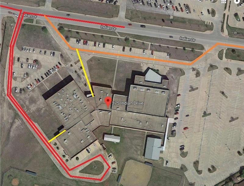 Drop off and pick up map