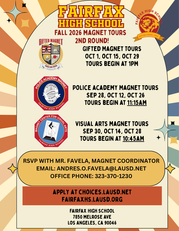 Fall 2026 Fairfax Magnet Tours Round 2