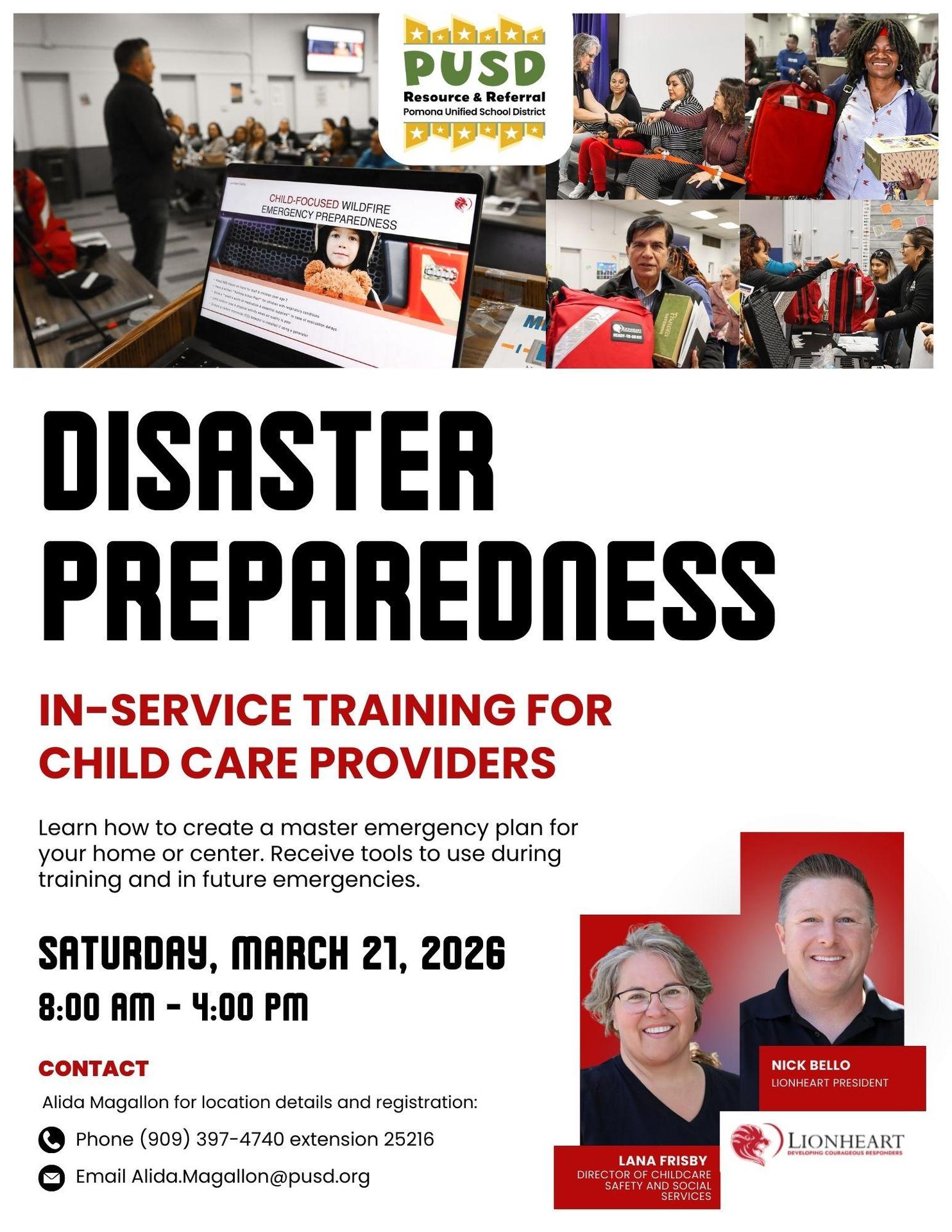 disaster preparedness class flyer 