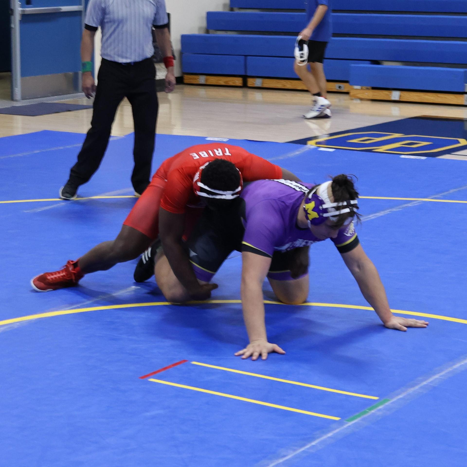 wrestlers in action at parlier