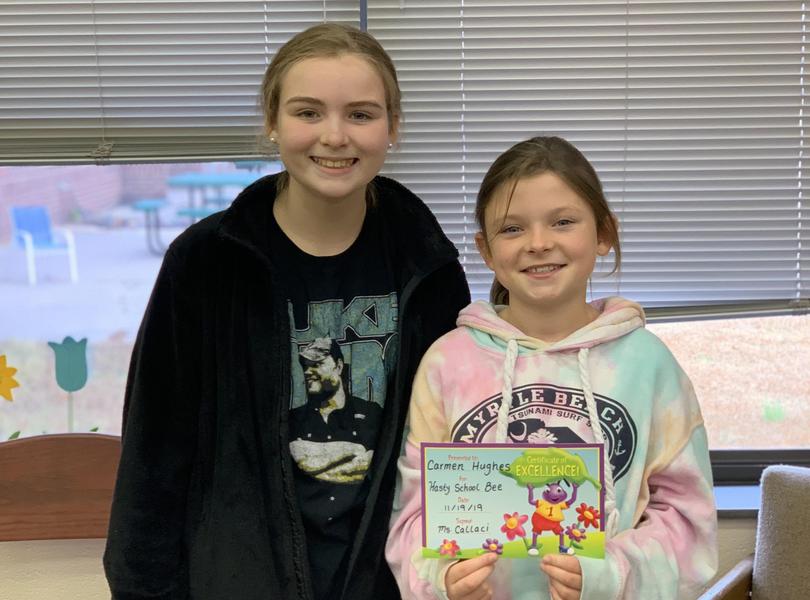 Spelling bee winner and 1st runner up