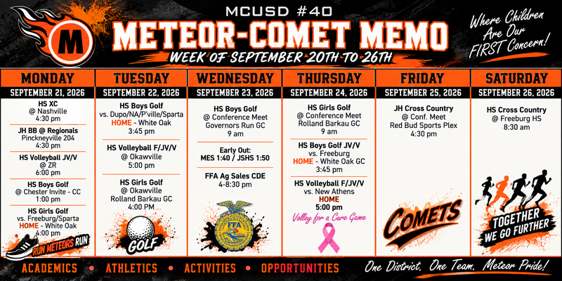 Weekly Memo for Sept 20 to Sept 26 Featured Photo