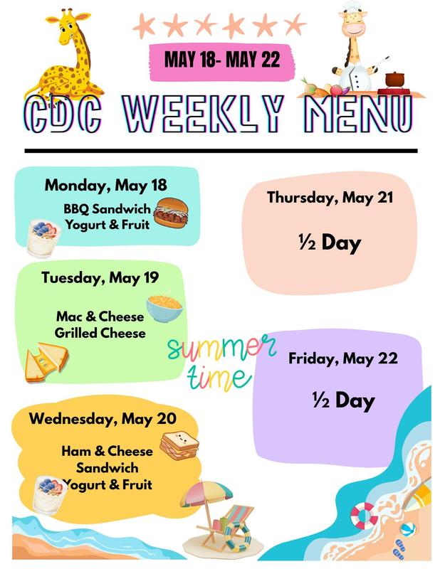 CDC Lunch Menu