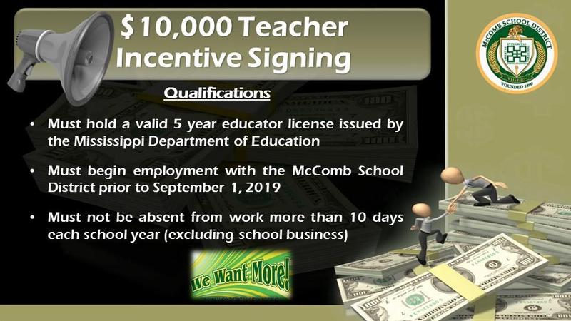 Teacher Incentive Flyer 2019