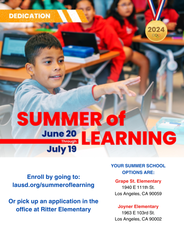 Summer School Ritter Elementary