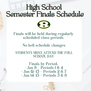 semester final schedule
