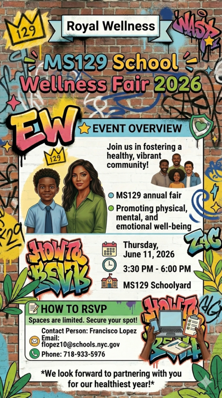 School Wellness Fair Flyer for event held June 11, 2026