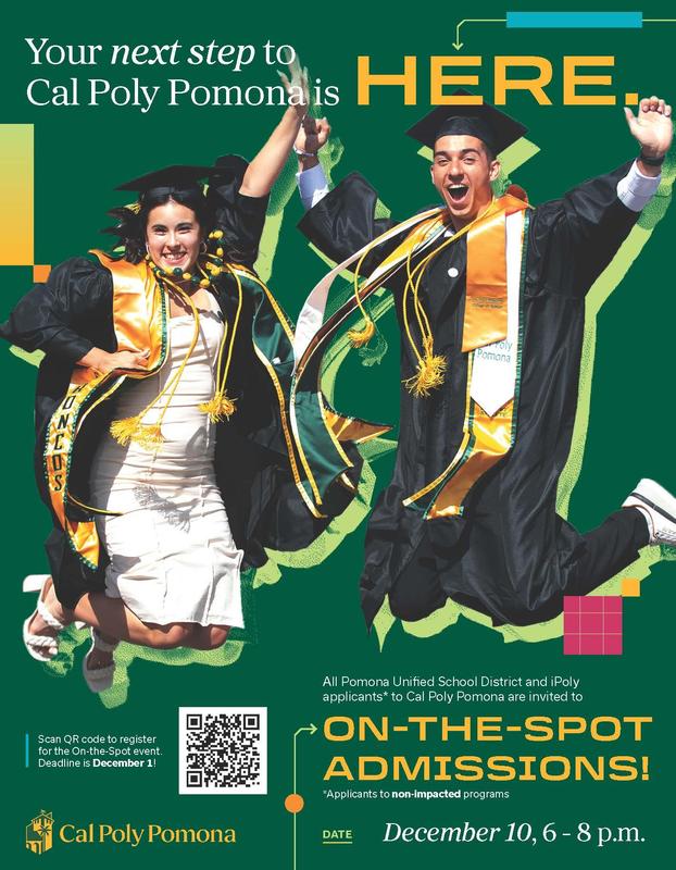 Cal Poly Pomona On the Spot Admissions - December 10th, 2025