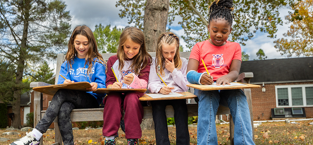 Image of students participating in an outdoor activity