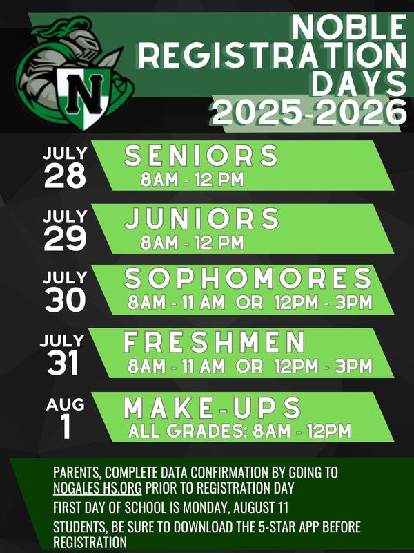Noble Registration Days