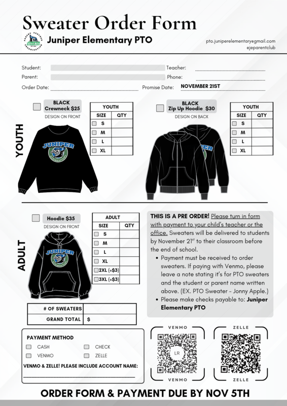 sweater order form