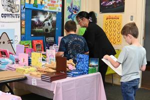 Students making a wish list.