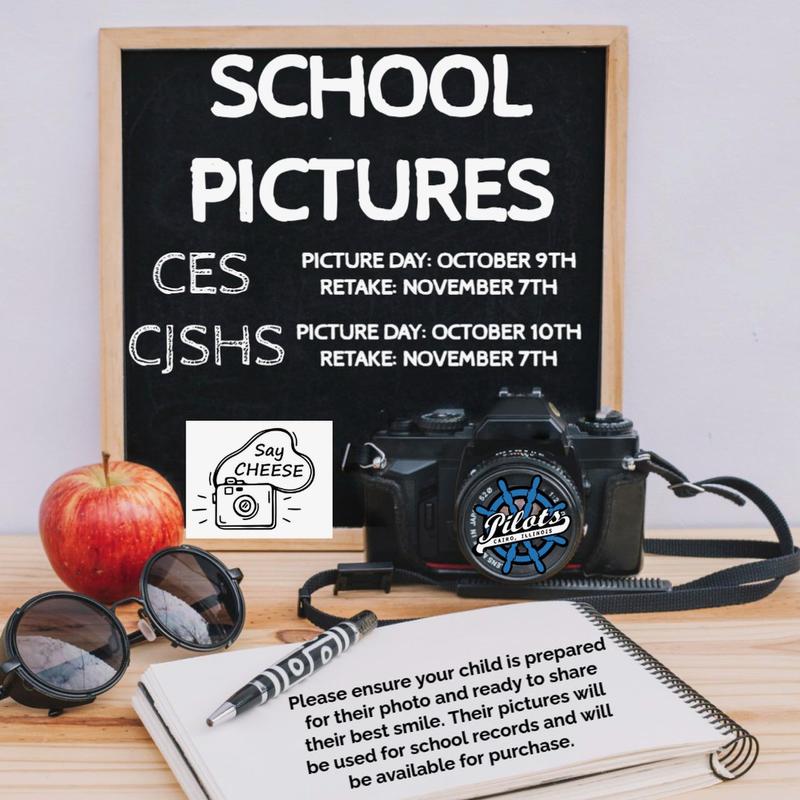 School Picture Day - Thursday, Oct 9th @CES  - Friday, Oct 10th @CJSHS Thumbnail Image