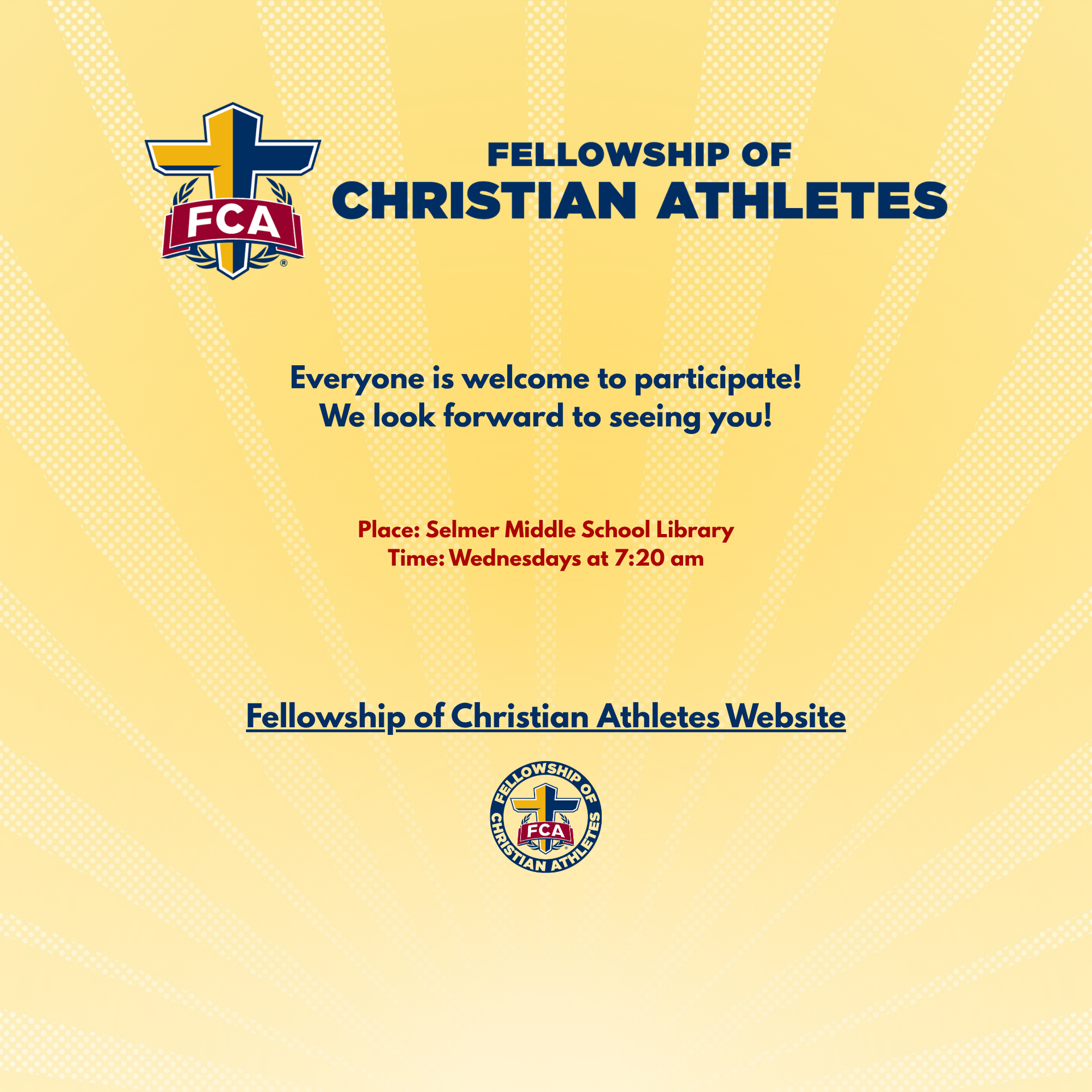 SMS webpage for FCA meetings