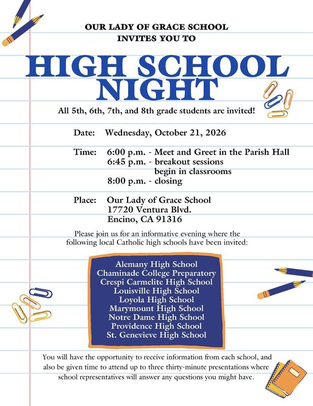 Catholic High School Night on October 21 @ OLG Featured Photo
