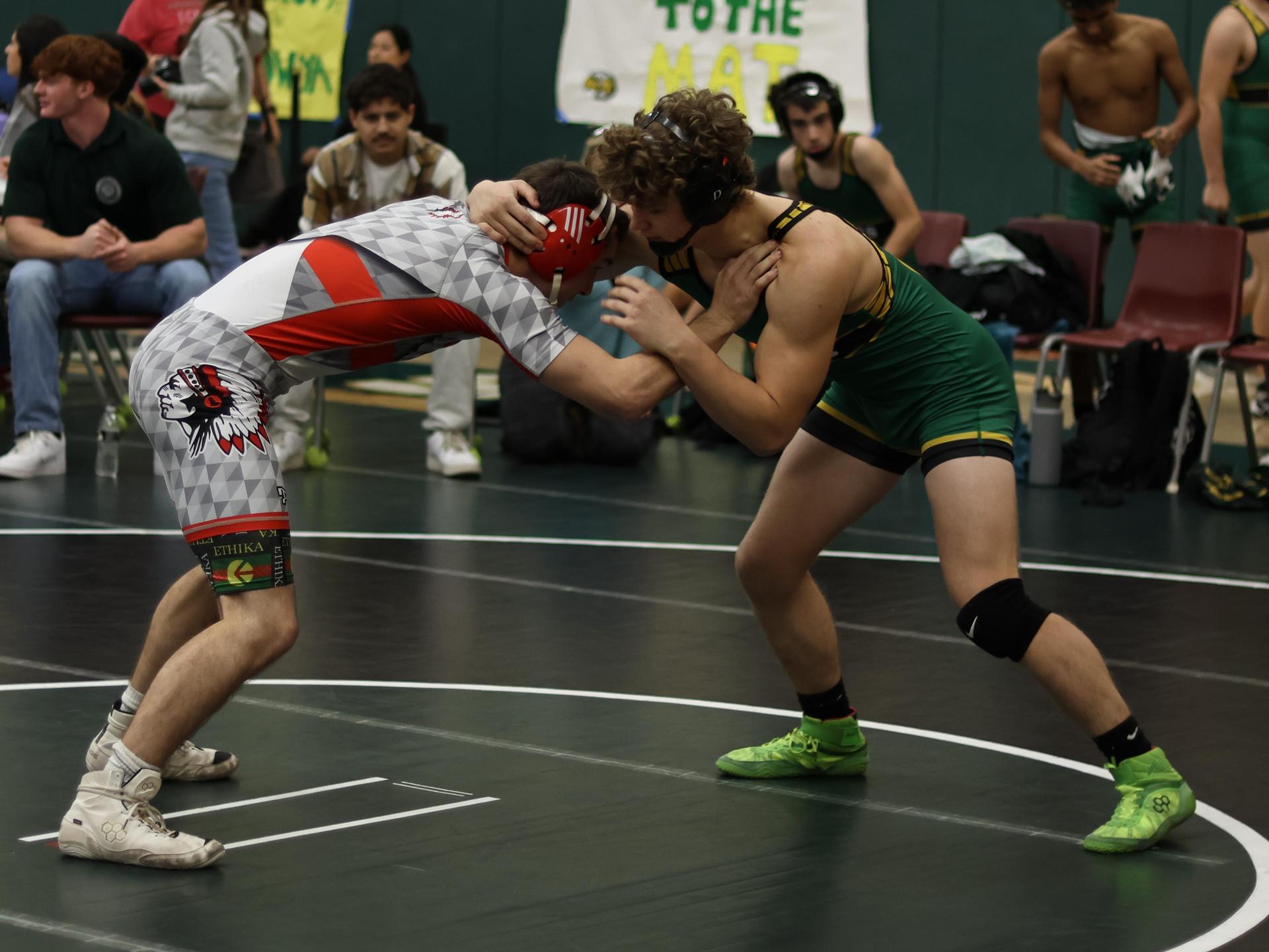 boys wrestling at liberty duals