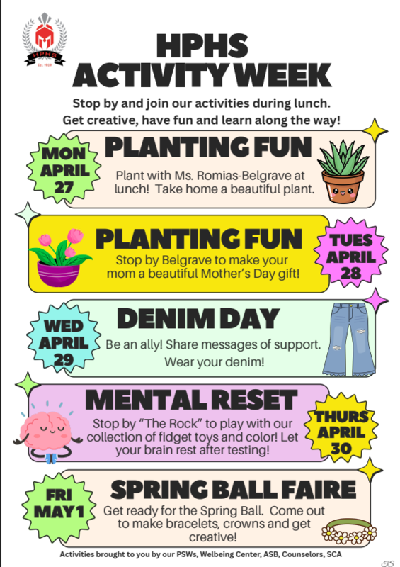 HPHS Activity Week