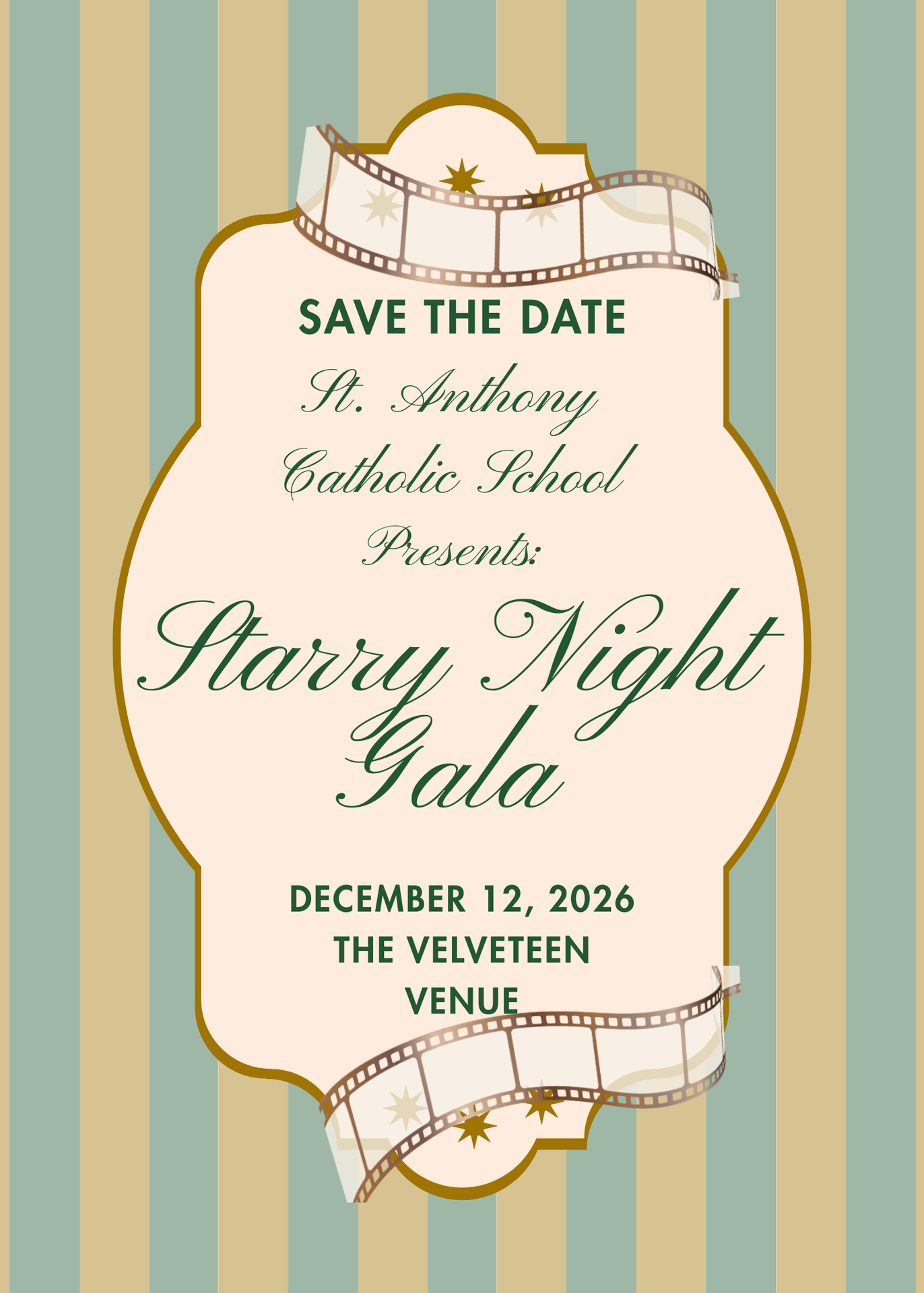 Save the Date Card for Starry Night 2026