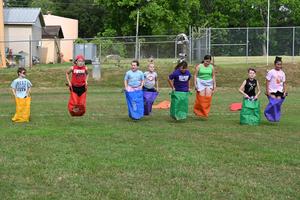 Field day kids having fun.