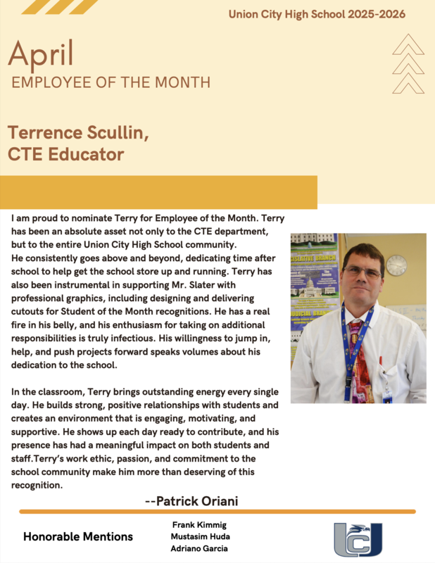 UCHS April 2026 Employee of The Month